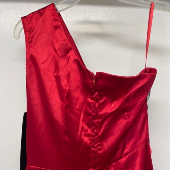 NWT Stop Staring Red Love Spell One Shoulder Retro Dress - Picture 9 of 10